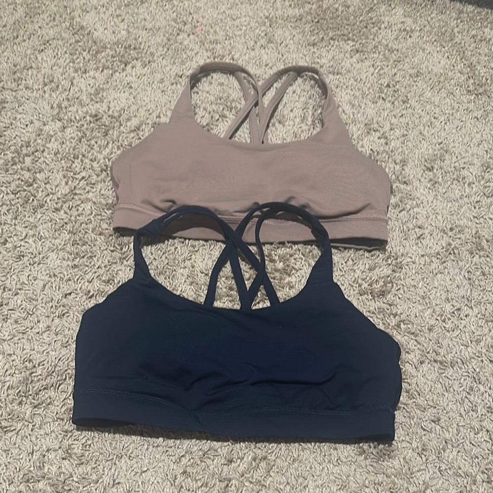 Lululemon Athletica Blue and Tan Sports Bras Intimates